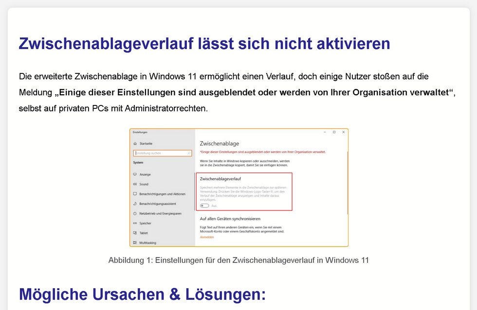 Image Zwischenablageverlauf